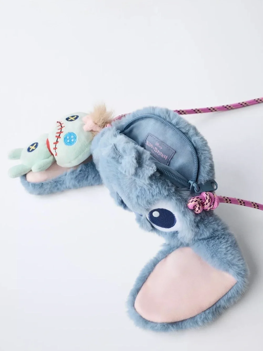 Zara Stitch Plush Crossbody Bag